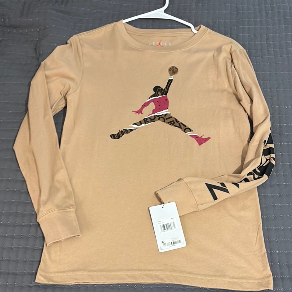 Kids Tan Long Sleeve Shirt